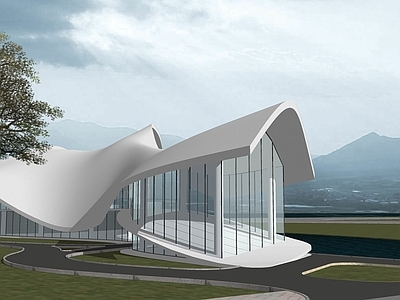 现代展览馆建筑