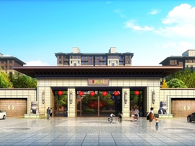 现代小区入口大门