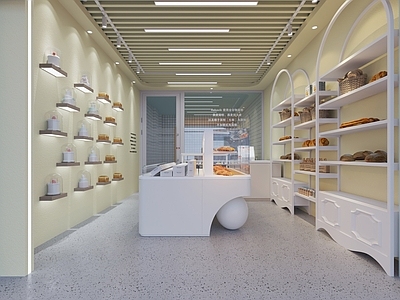 现代甜品面包店
