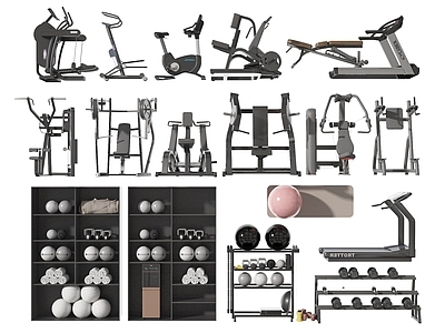 健身器材 健身柜 跑步机 瑜伽垫 哑铃