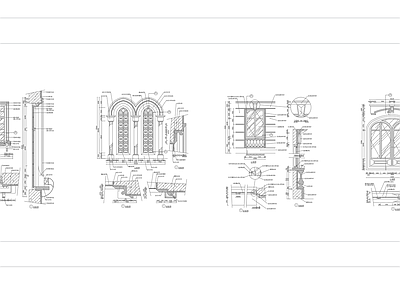 中式窗户节点详图 施工图 通用节点