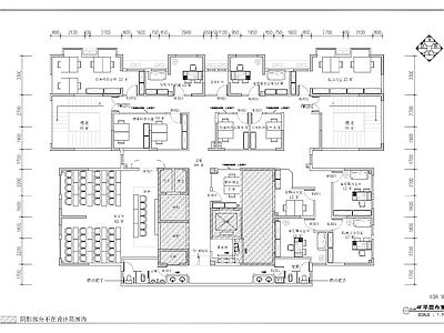 现代简约办公室室内装饰 施工图