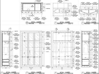 衣柜节点大样图 施工图 柜类 家具节点详图