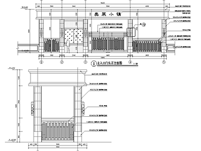 入口大门详图 施工图 通用节点