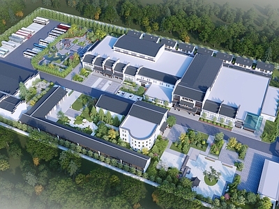 中式文博馆建筑 禅意景观 景观入口大门