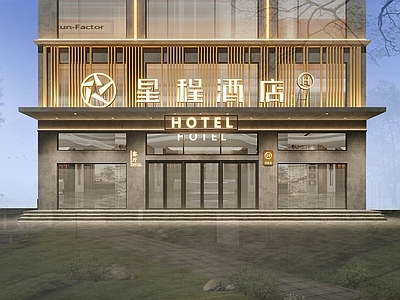 现代酒店门头
