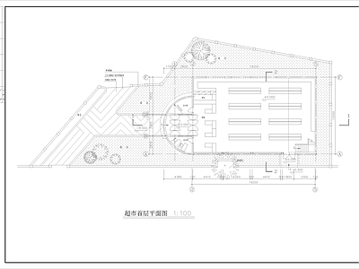 小型超市室内装饰及建筑立面 施工图