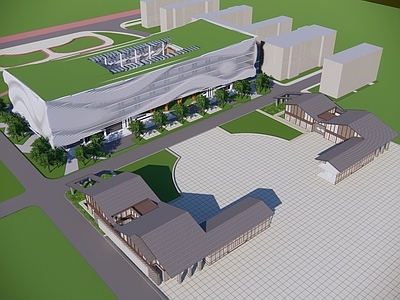 现代文教建筑展览馆建筑