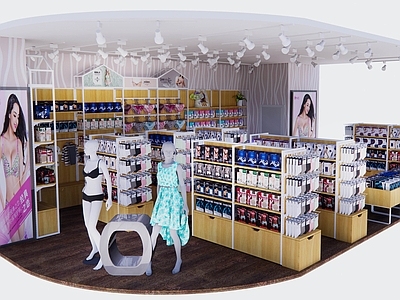 现代商场服装店内衣店