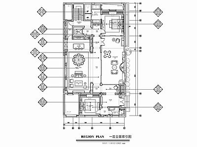 四层别墅样板间室内 施工图