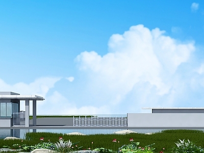 现代学校大门 学校入口