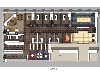 现代办公su模型施工造价 施工图