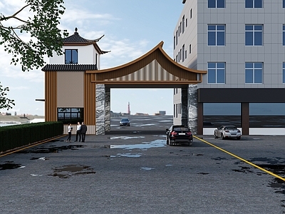 中式建筑大门