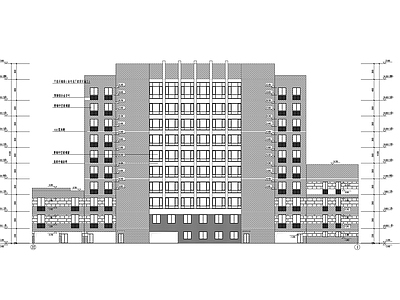 县公安局九层科技大楼 施工图