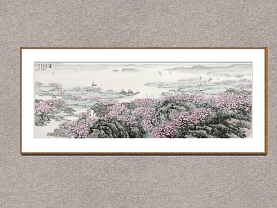 中式装饰画  山居图 山水画 宋文治 挂画 墙饰画