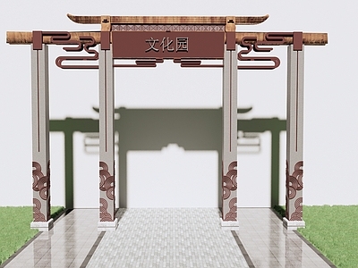 中式牌坊牌楼 楼牌 文化园