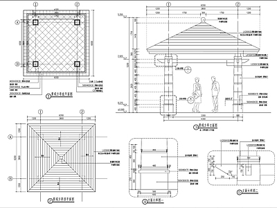 现代景观方亭 施工图
