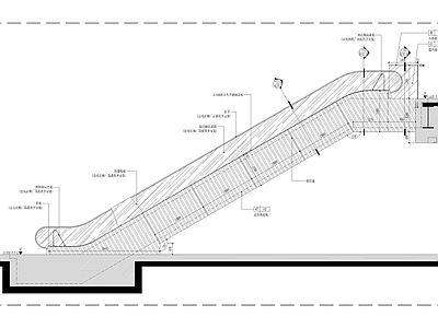 商场自动扶梯详图 施工图