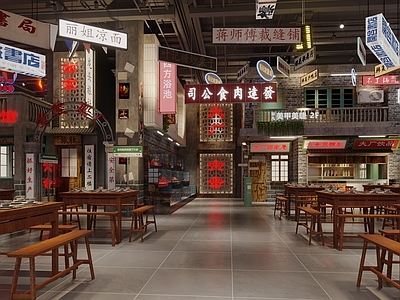 工业风怀旧快餐厅 烧烤店