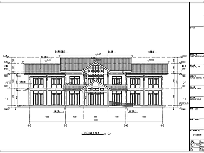 两层游客服务中心建筑 施工图