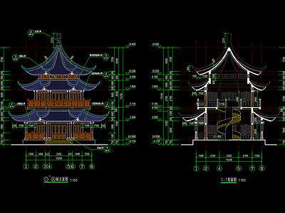 中式古建筑 施工图