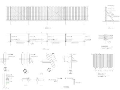 钢结构挡风墙CAD 施工图