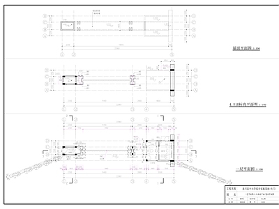 现代简约中式学校校门 施工图 效果图