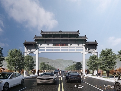中式景区牌楼