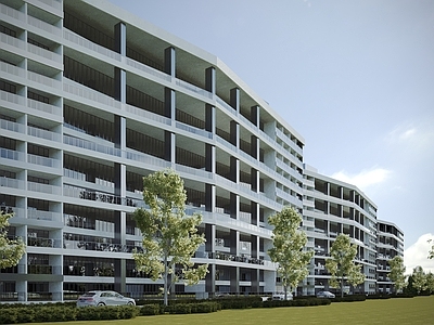 现代办公楼建筑 公寓建筑 高层办公楼