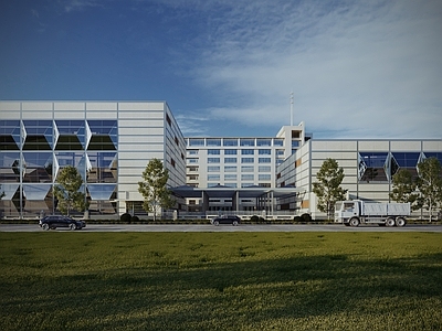 现代多层办公楼建筑