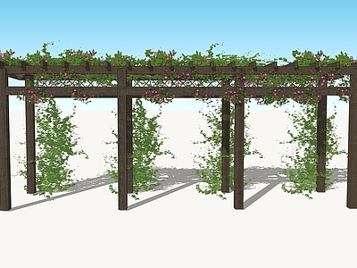 庭院爬藤花卉绿植 景观植物墙