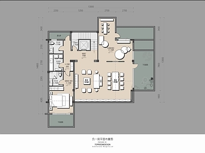 450㎡三层别墅样板房室内 施工图