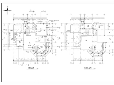 欧式简约别墅全套建筑 施工图