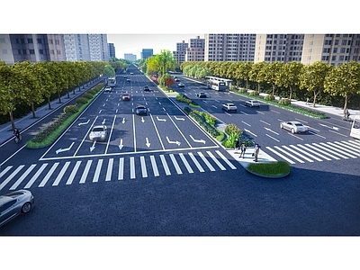 现代市政道路 道路绿化