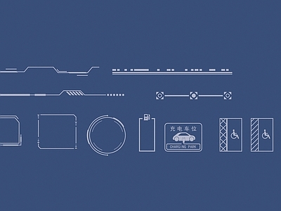 现代沥青道路 停车位回车场划线