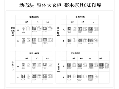 整体大衣柜平面立面 图库