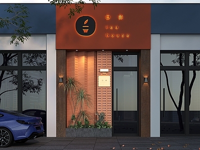 工业风 店门头 头 咖啡店门头