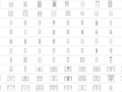 现代中式各式开门 图库