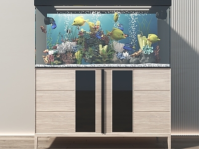 现代玻璃鱼缸 展示柜 玄关边柜 水族箱
