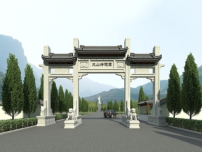 中式牌坊牌楼