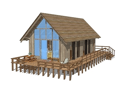 中式度假木屋 景观小屋