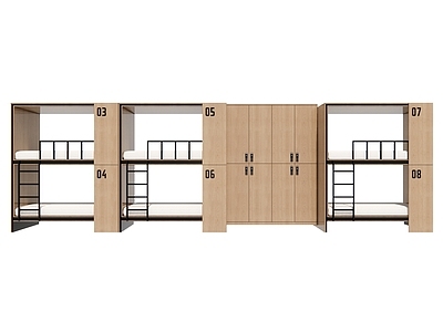 现代学生宿舍 员工宿舍 上下铺 高低床 双层床