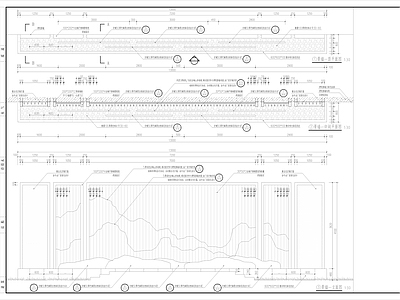 新中式镂空铁艺景墙特色景墙 施工图