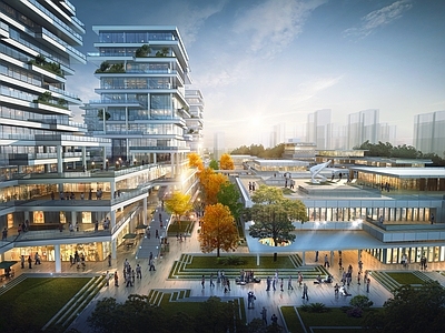 产业园效果图概念方案 施工图