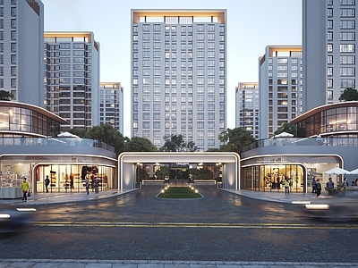 现代小区入口大门