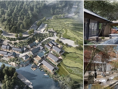 新中式建筑景观室内