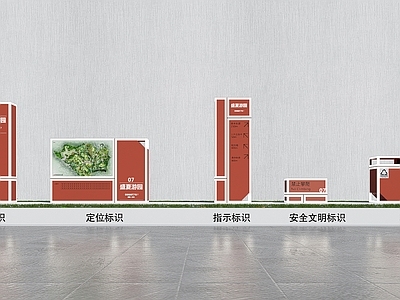现代导视牌 导视系统 公园导视牌
