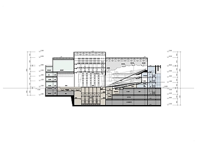 剧场建筑剖面图 施工图