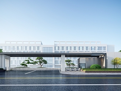 现代工厂入口大门 学校入口大 岗亭卫室 工厂