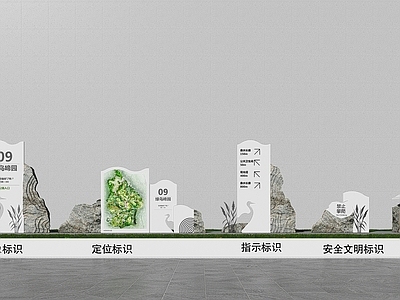 现代导视牌 导视系统 公园导视牌